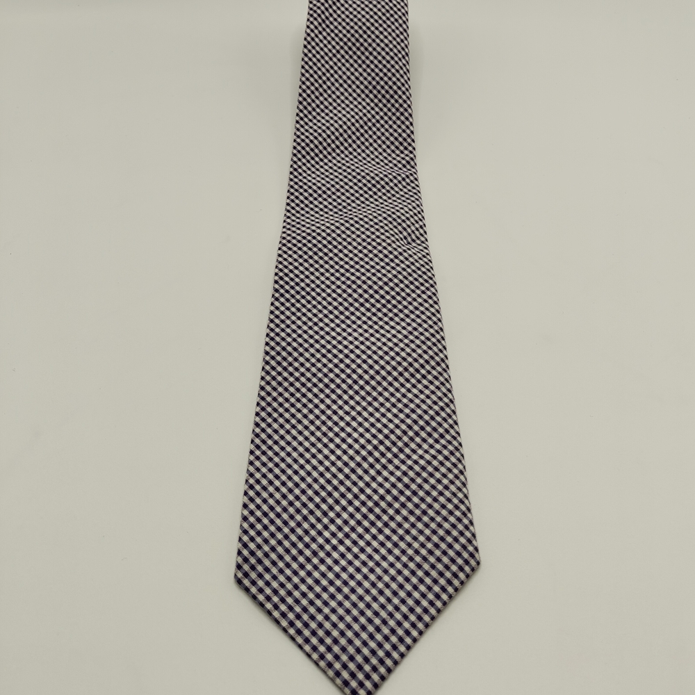 Polo by Ralph Lauren Handmade Purple and White Checkered Tie